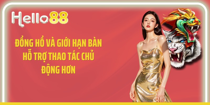 Đồng hồ và giới hạn bàn hỗ trợ thao tác chủ động hơn