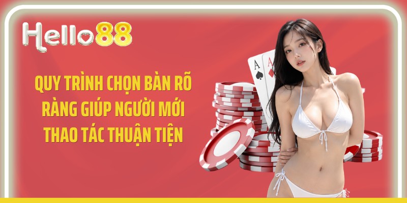 Quy trình chọn bàn rõ ràng giúp người mới thao tác thuận tiện